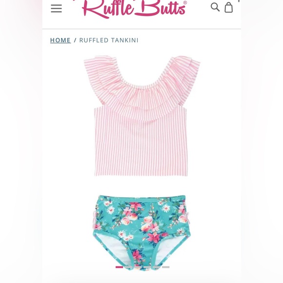 Ruffle Butts Other - Ruffle butts seersucker tankini and floral bottoms